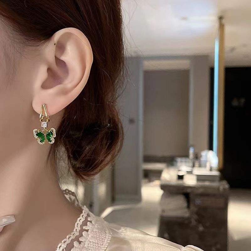 Fashion Butterfly Drop Earrings (24K Gold Plated)